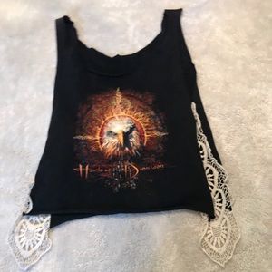 Remade vintage Harley Davidson crop top